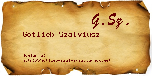 Gotlieb Szalviusz névjegykártya